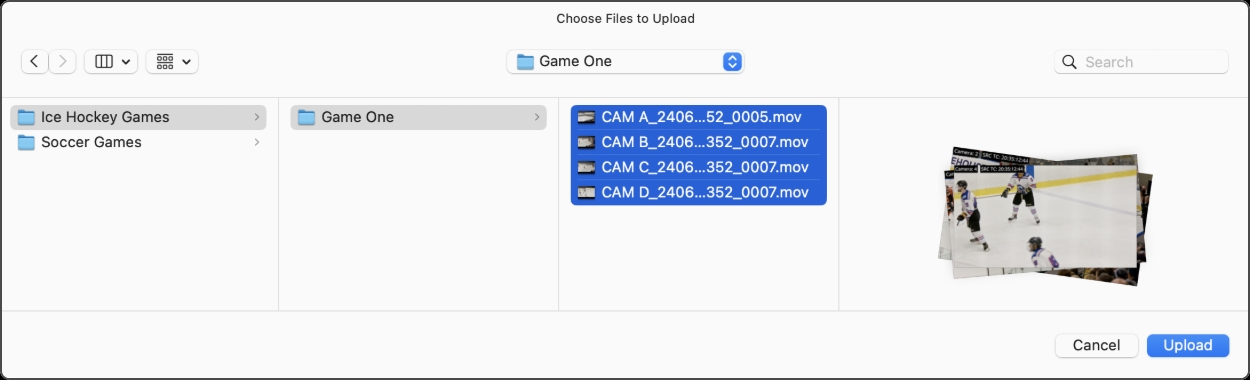 File upload dialog