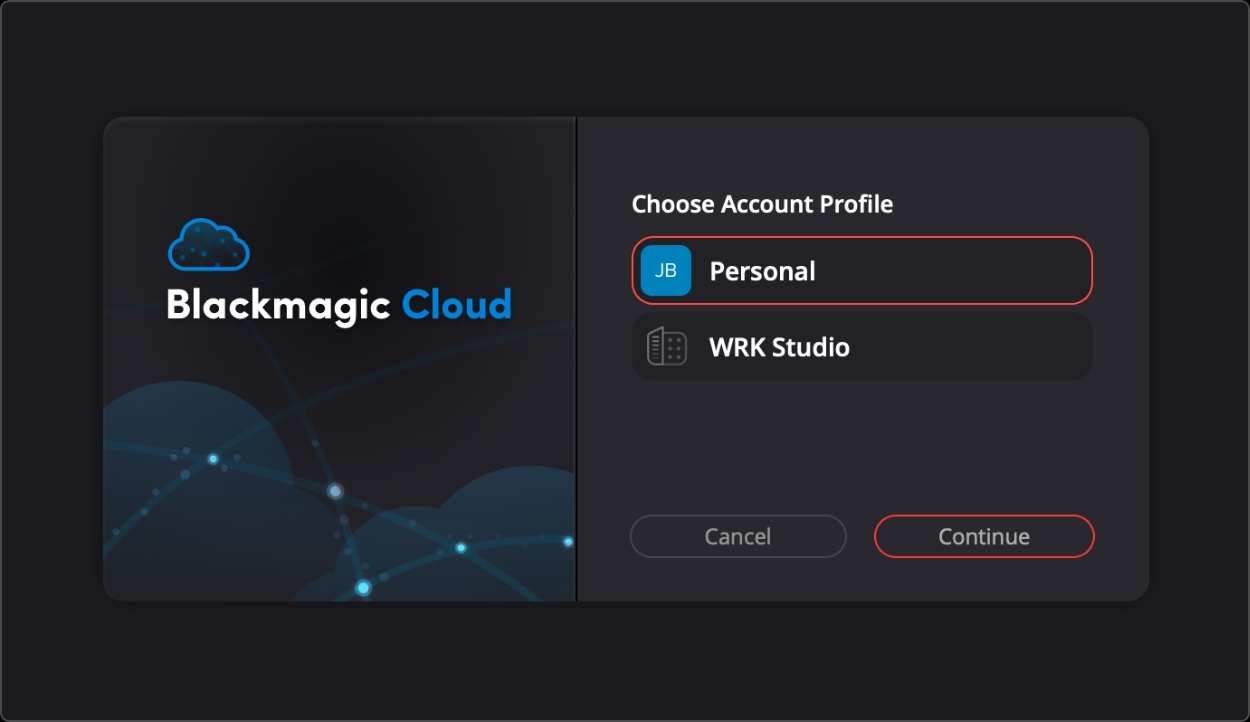 Select Profile Window