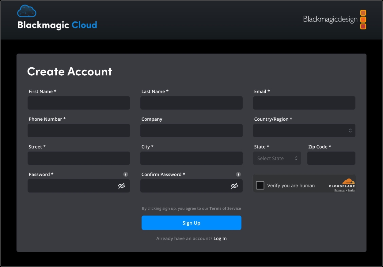 Account Signup