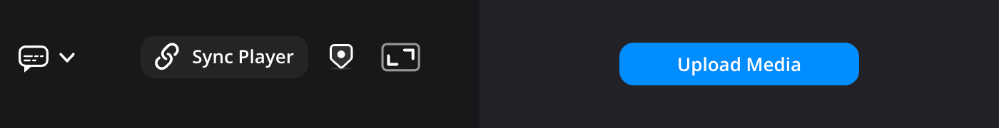 The upload media button at the bottom of the clips tab