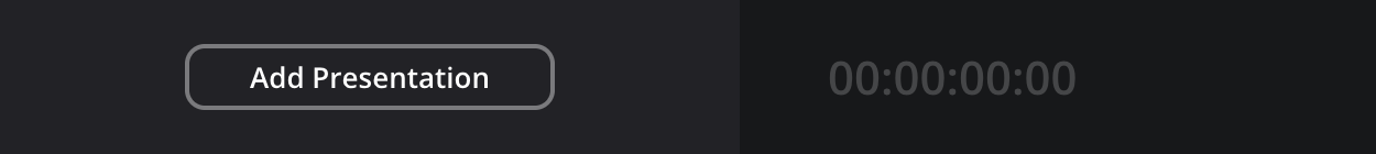 The add presentations button at the bottom of the left hand panel