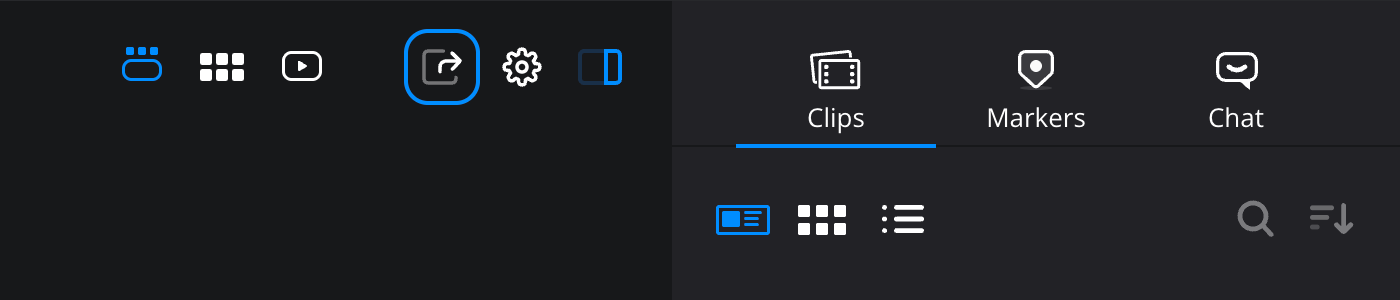 The share icon highlighted in the toolbar at the top of the viewer