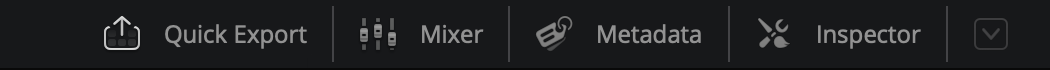 The quick export button in the DaVinci Resolve toolbar