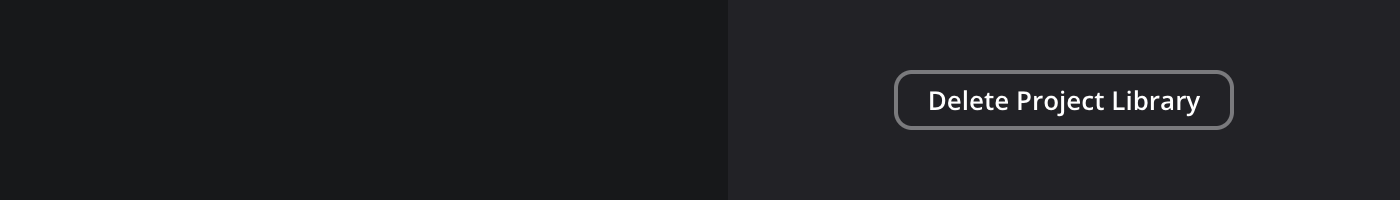 The delete project library button at the bottom of the information tab